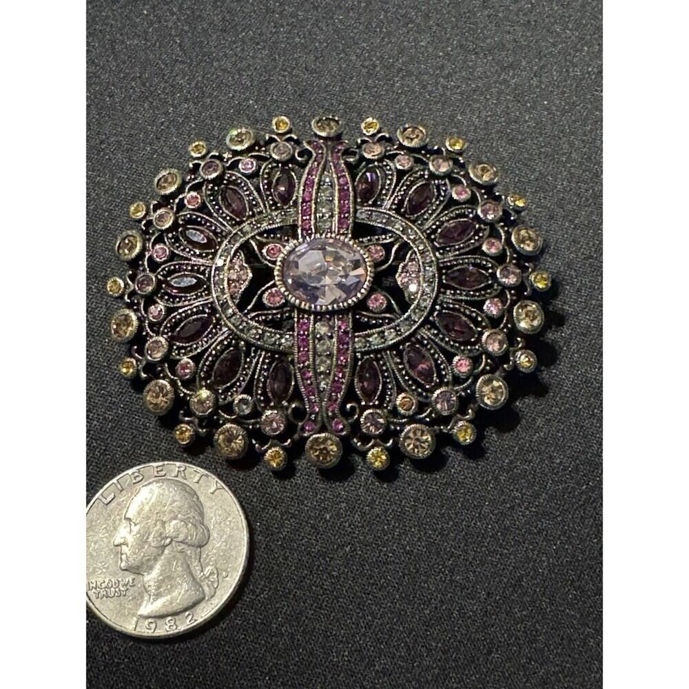 Statement Brooch Pendant Rhinestone Contemporary - Picture 3 of 5